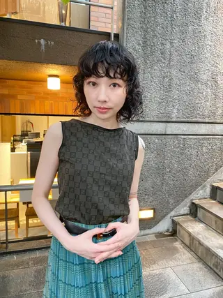 ミディアム パーマ レイヤー/パーマ /ウルフ/nabeのヘアスタイル