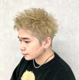カラー メンズ ショート、韓国メンズ ヘアのかつらぎのヘアスタイル