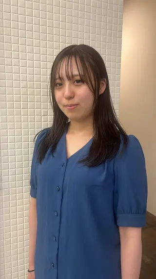 セミロング カラー 加藤 瑠彩のヘアスタイル