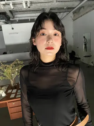 セミロング パーマ 【お洒落パーマ】 Elme　肥塚康汰郎のヘアスタイル