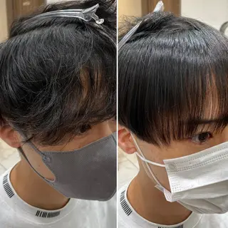 ショート パーマ メンズ 【メンズ縮毛矯正】 田中秀斗のヘアスタイル