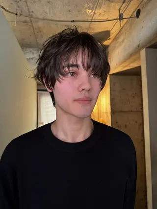 ショート パーマ メンズ 増井 歩夢のヘアスタイル