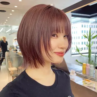 ミディアム カラー ♥️ブリーチ/ボブ/ レイヤー♥️maiのヘアスタイル