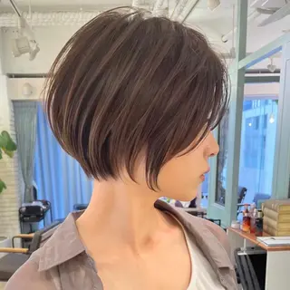 ショート カラー 縮毛/レイヤー 韓国/橋口のヘアスタイル