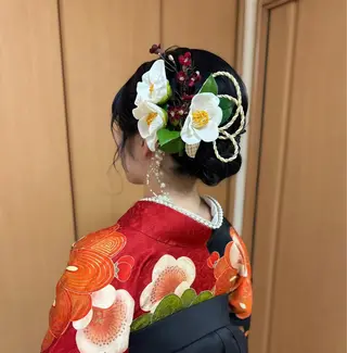 ミディアム ヘアアレンジ hair room HARU所属・伊藤 栄子のヘアスタイル