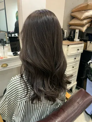 ロング カラー ヘアアレンジ kei/透明感カラー /ベージュ/髪質改善のヘアスタイル