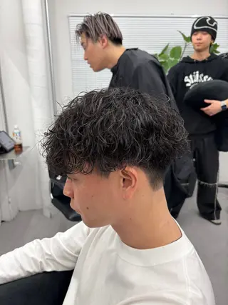 パーマ 💋ホワイトメッシュ /パーマ/メンズ💋のヘアスタイル