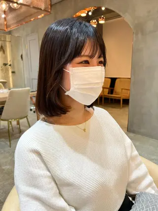 ショート ボブ/巻ける縮毛矯正 /韓国レイヤーはなのヘアスタイル