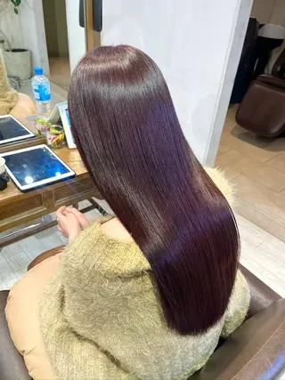 ロング カラー パーマ 杉浦 悠月のヘアスタイル