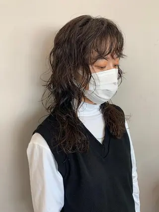 セミロング パーマ パーマ/ボブ/ レイヤー/豊浦翔太のヘアスタイル