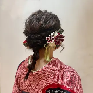 ミディアム ヘアアレンジ 山田 里美のヘアスタイル