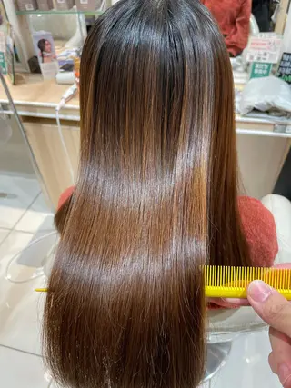 ロング 縮毛矯正、髪質改善／ 松田 龍之介のヘアスタイル