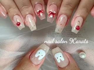 ネイル 💜ワンホンネイル ナインカラット💎のネイルデザイン