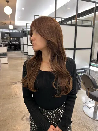 ロング カラー GO TODAY SHAiRE SALON Polaris店所属・くせっ毛カット フクベ タツヤのヘアスタイル