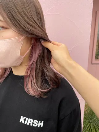 セミロング カラー ひなた 艶カラー/渋谷のヘアスタイル