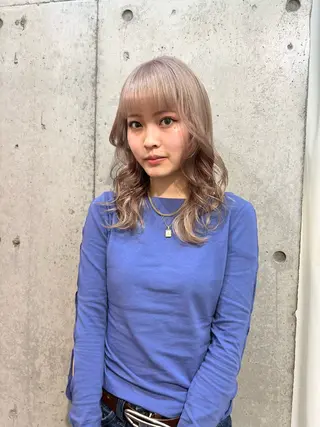 ミディアム カラー Ayaka🩰🎀 ガーリー/暖色♡のヘアスタイル