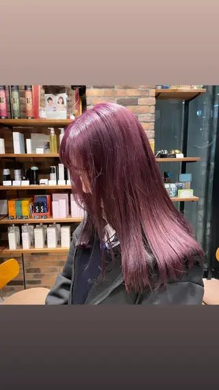 ロング 透明感ワンカラー 🎀髪質改善/AOのヘアスタイル