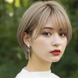 ショート カラー Halo/長居美容室 ショート/ROKIのヘアスタイル
