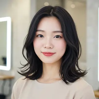 ミディアム 似合わせボブ✖️ 韓国レイヤー✨小関のヘアスタイル