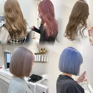 セミロング カラー SAKURA 艶カラー/ヘアセットのヘアスタイル