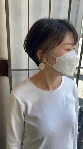 ショート 艶髪color💎髪 質改善ストレート大吉のヘアスタイル