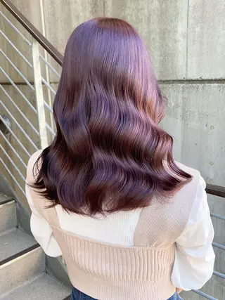 セミロング カラー ness ネスのヘアスタイル