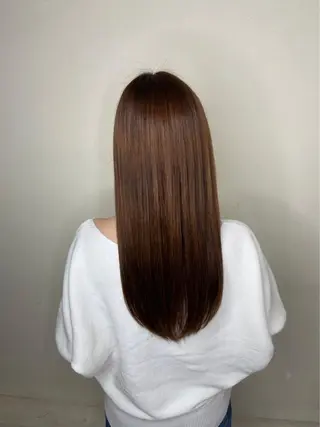 ロング 韓国風✨髪質改善✨ 縮毛矯正✨松浦知奈美のヘアスタイル