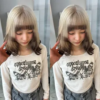 ミディアム カラー yori SAPPORO所属・yori/ハイトーン 代表すがわらのヘアスタイル