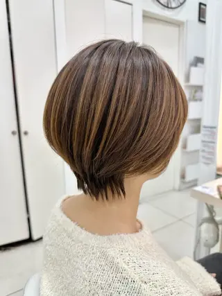 ショート カラー ✨️ツヤ髪✨️ 💫髪質改善💫間宮のヘアスタイル