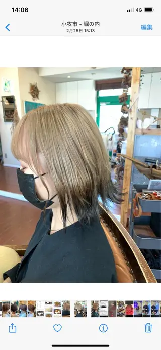 ミディアム カラー ヘアアレンジ GO TODAY シェアサロン 名古屋パルコ所属・仲地 大地のヘアスタイル