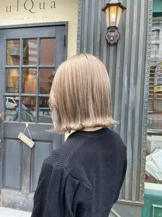 ミディアム カラー ulQua 戸田のヘアスタイル