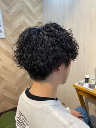 ショート パーマ メンズ Lavillage☆ ムラタ　タカノリのヘアスタイル