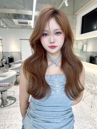 ロング カラー 韓国ヘア×髪質改善 サロンmareのヘアスタイル