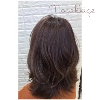 ミディアム カラー 岡田詩織 MODE Ks松原店のヘアスタイル