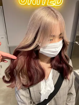 ロング カラー *モデル募集🤍横浜 透明感カラー🫧のヘアスタイル