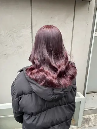 セミロング カラー 大人っぽ♡上品な暖色 ♡ブリーチなし♡のヘアスタイル