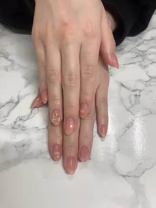 ネイル はな💎ネイル ワンホン、長さ出しのネイルデザイン