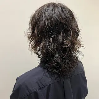 ミディアム パーマ メンズ 村山 豪歩のヘアスタイル