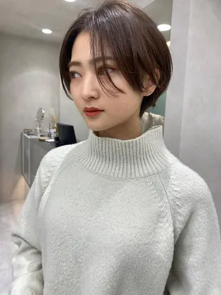 ショート かえ🩶韓国ボブ🎀 透明感カラー🥣のヘアスタイル