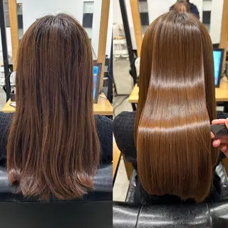 ロング ピンとしない縮毛矯正 メンズスタイル小山光のヘアスタイル