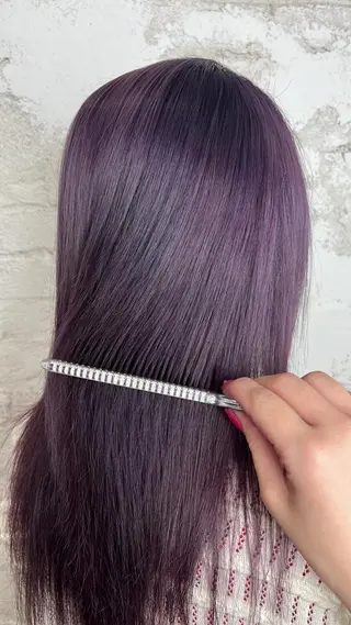 セミロング カラー 𝐠𝐢𝐫𝐥𝐲 𝐦𝐨𝐝𝐞🖤のヘアスタイル