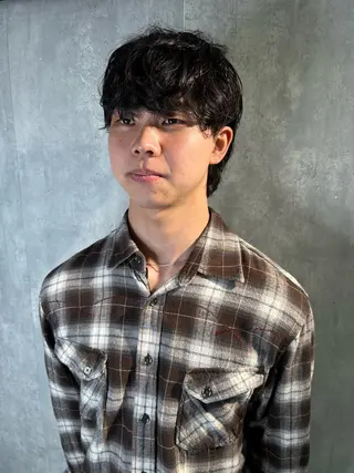 ショート メンズ become men's hair 名駅店所属・名駅/フェザーパーマ 韓国ヘア/森岡のヘアスタイル