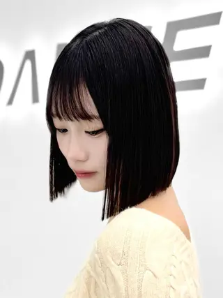 ショート カラー ヘアアレンジ 盛れる韓国ボブ🤍 縮毛矯正🤍ひかりのヘアスタイル