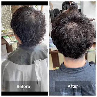 ショート パーマ メンズ share salon　SCENA所属・堤太志 メンズパーマ特化のヘアスタイル