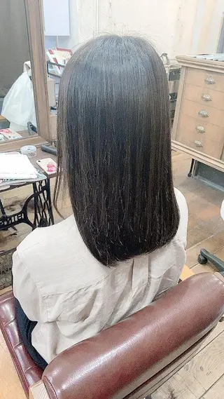 ミディアム 國分 伸也のヘアスタイル