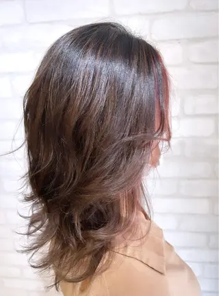 セミロング カラー ヘアアレンジ 髪質改善×艶カラー ANDIAMO 楓のヘアスタイル