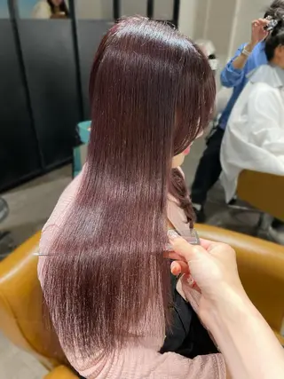 ロング カラー 韓国風レイヤーカット 💎髪質改善"yuiのヘアスタイル