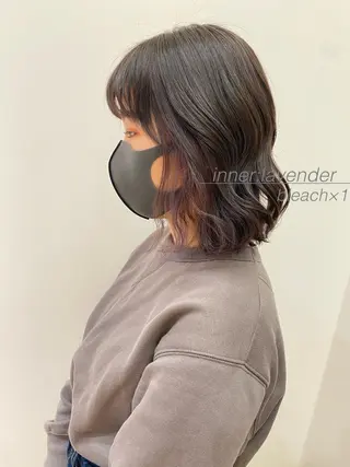 ミディアム カラー es SALON所属・神崎 夢羽のヘアスタイル