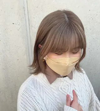 ミディアム カラー 北本 まどかのヘアスタイル