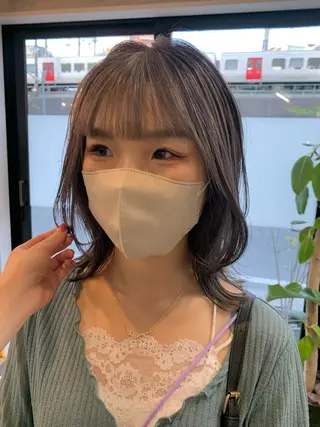 ミディアム カラー Haru/THREE …by velvetのヘアスタイル